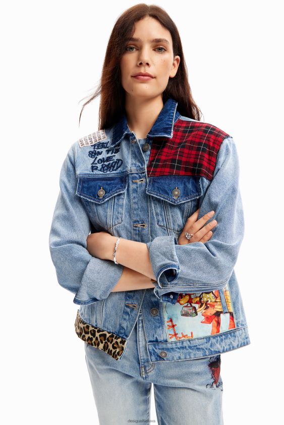 Desigual moterys Mikio peliuko džinsinis sunkvežimio striukė apranga S606BV159