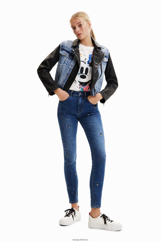 Desigual moterys Mikio peliuko hibridinė džinsinė striukė apranga S606BV371