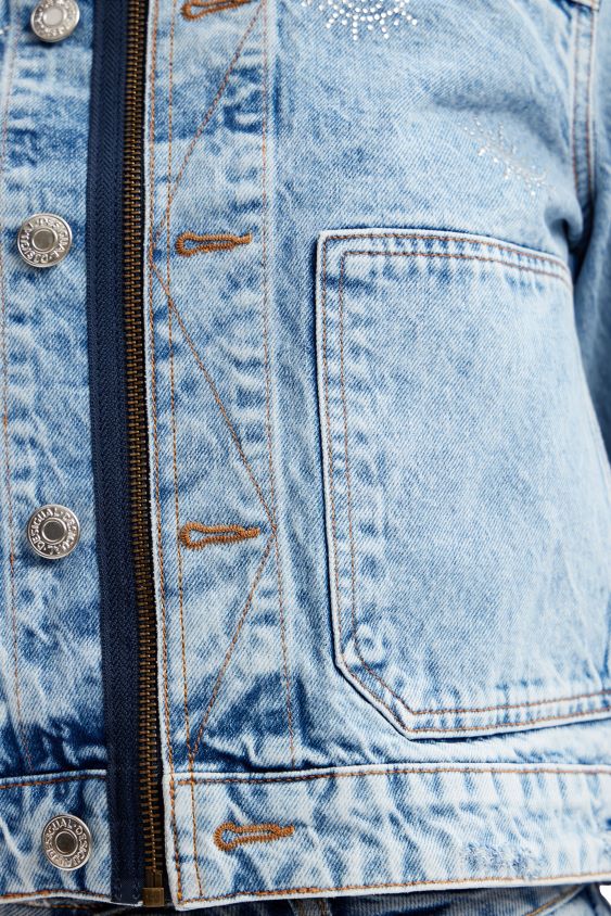 Desigual moterys akys džinsinio sunkvežimio striukė apranga S606BV427
