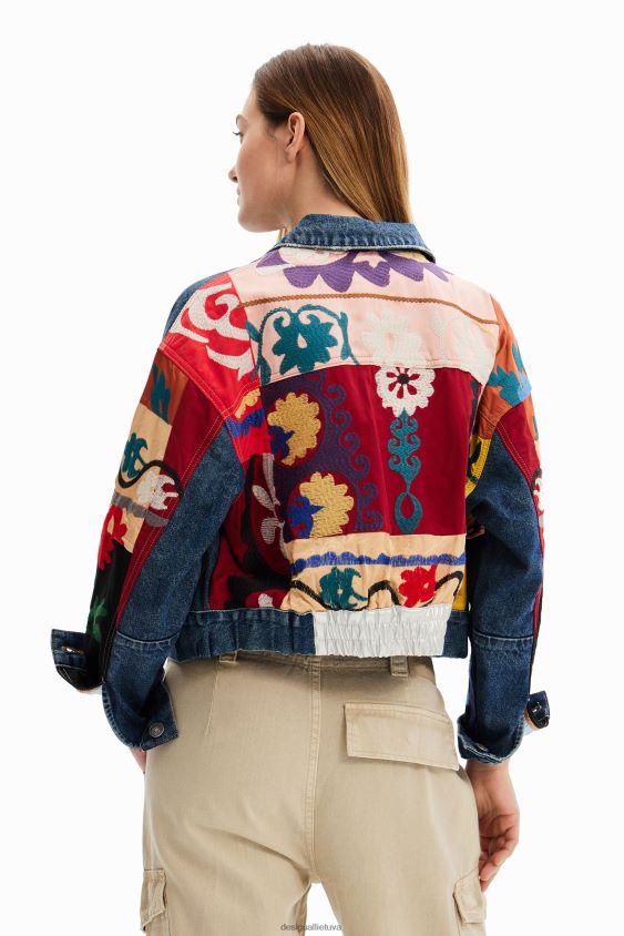 Desigual moterys etninio džinsinio sunkvežimio striukė apranga S606BV289