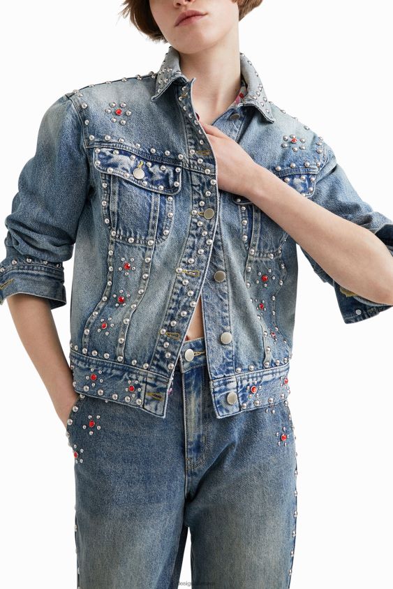 Desigual moterys johnson hartig dygliuota džinsinė striukė apranga S606BV1065