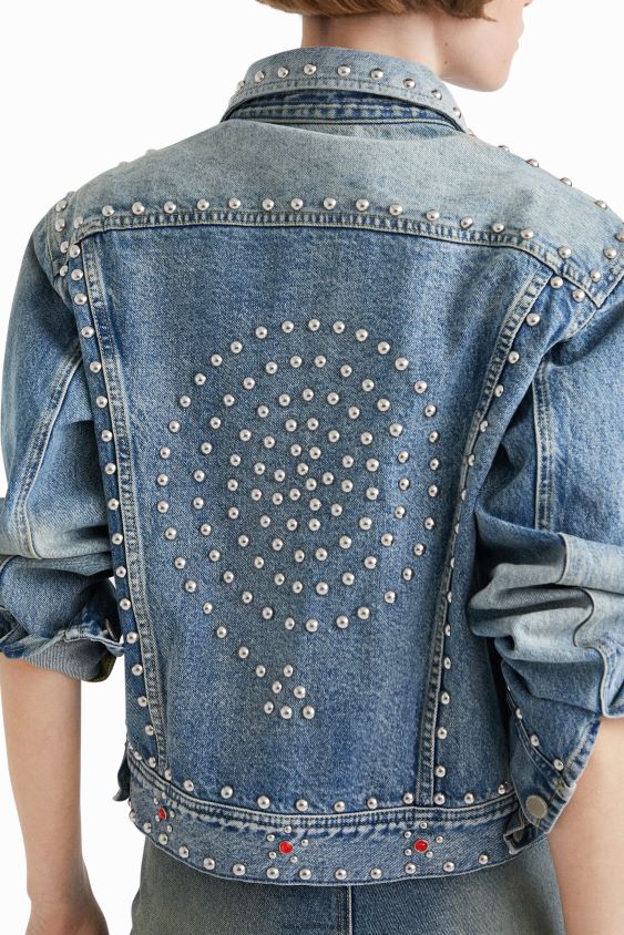 Desigual moterys johnson hartig dygliuota džinsinė striukė apranga S606BV1065