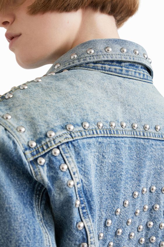 Desigual moterys johnson hartig dygliuota džinsinė striukė apranga S606BV1065