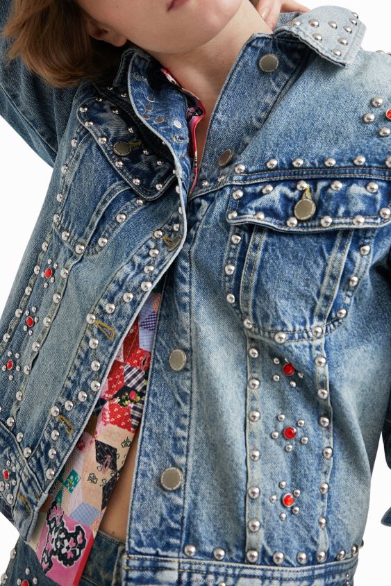 Desigual moterys johnson hartig dygliuota džinsinė striukė apranga S606BV1065
