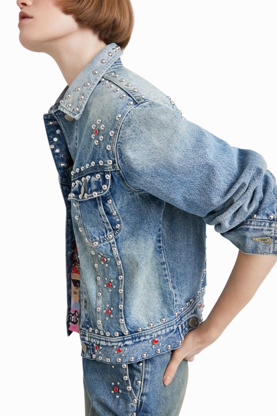 Desigual moterys johnson hartig dygliuota džinsinė striukė apranga S606BV1065