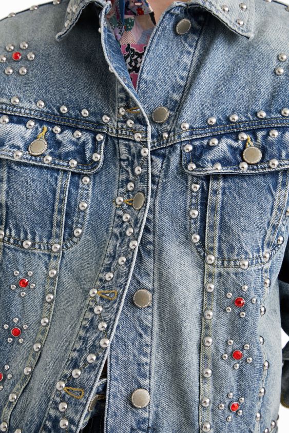 Desigual moterys johnson hartig dygliuota džinsinė striukė apranga S606BV1065
