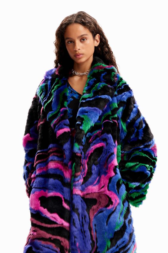 Desigual moterys m. christian Lacroix kailio efekto paltas apranga S606BV134