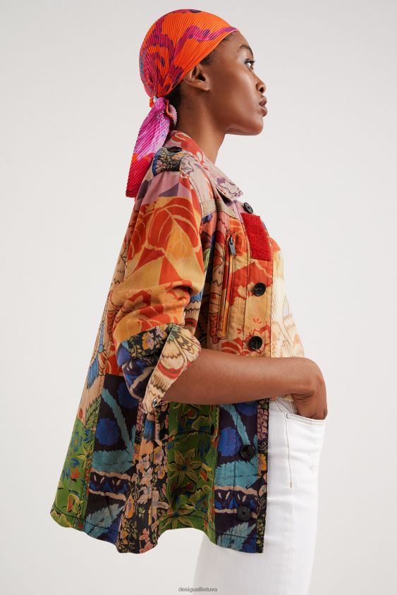 Desigual moterys m. christian Lacroix tropinė kratinio striukė apranga S606BV929