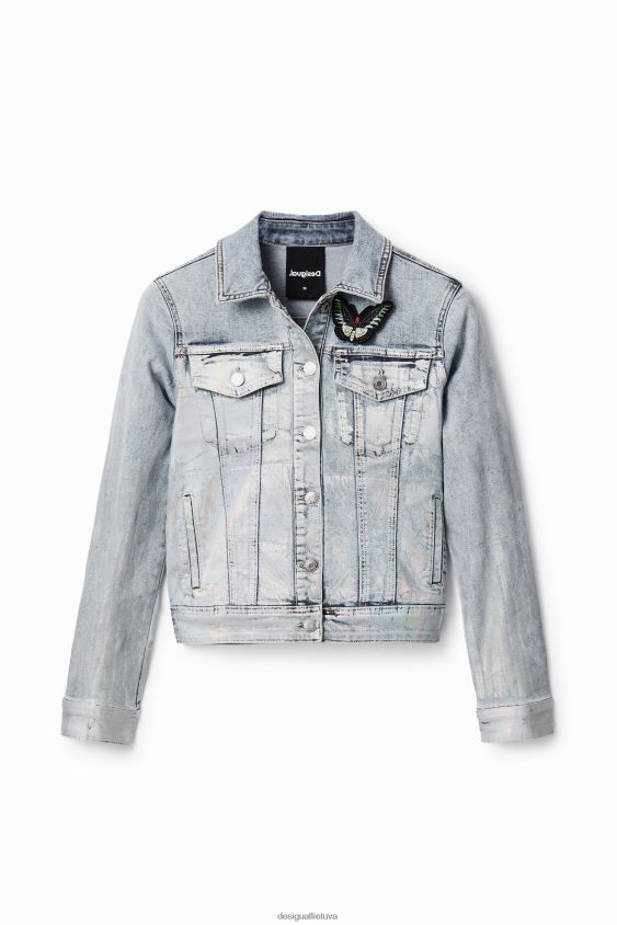 Desigual moterys metalinė džinsinė sunkvežimio striukė apranga S606BV865