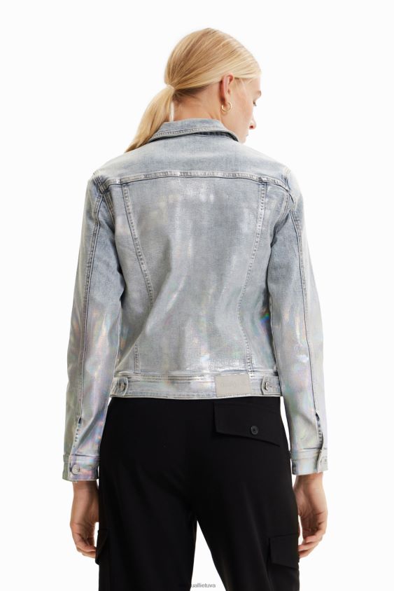 Desigual moterys metalinė džinsinė sunkvežimio striukė apranga S606BV865