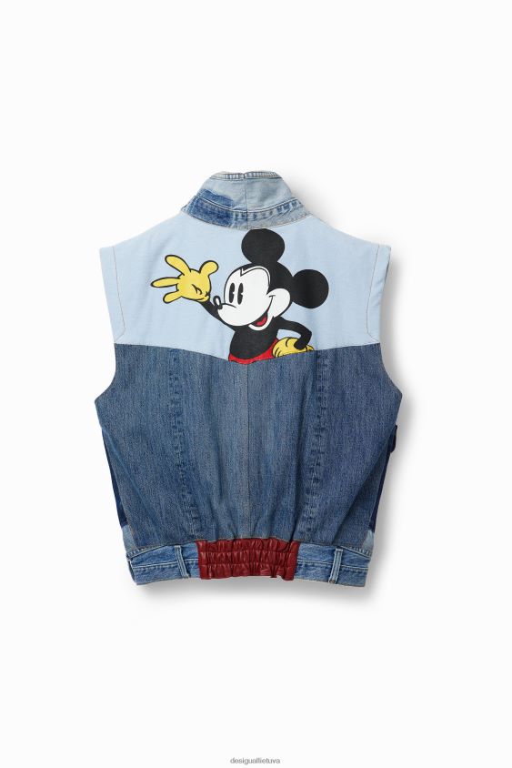 Desigual moterys mickey mouse icon džinsinė liemenė - raudona apranga S606BV977