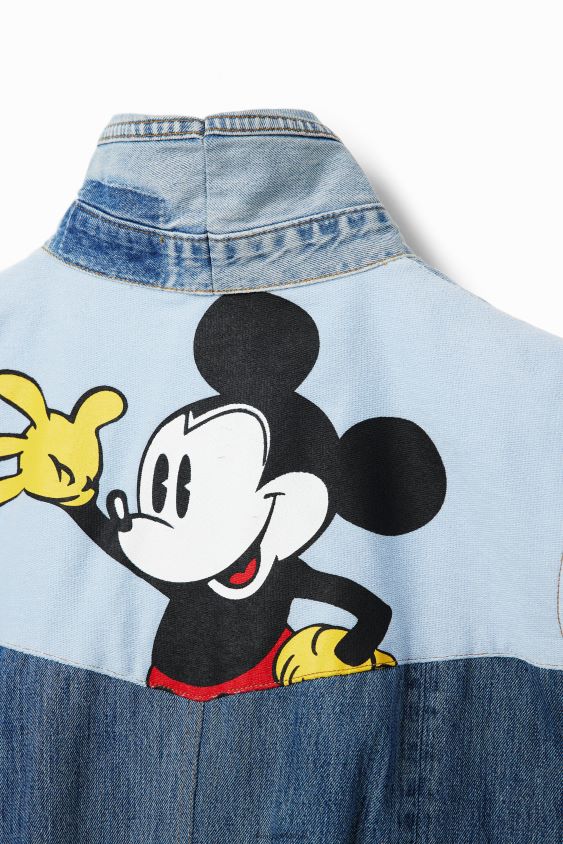 Desigual moterys mickey mouse icon džinsinė liemenė - raudona apranga S606BV977