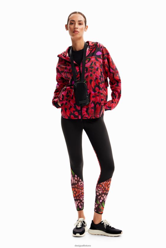 Desigual moterys trumpa sportinė striukė su drugeliais apranga S606BV235