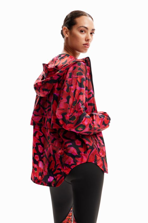 Desigual moterys trumpa sportinė striukė su drugeliais apranga S606BV235