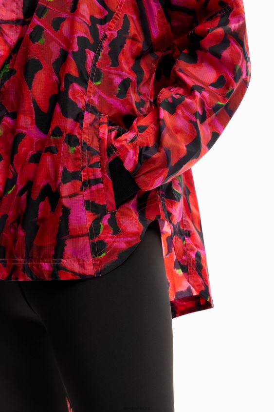Desigual moterys trumpa sportinė striukė su drugeliais apranga S606BV235