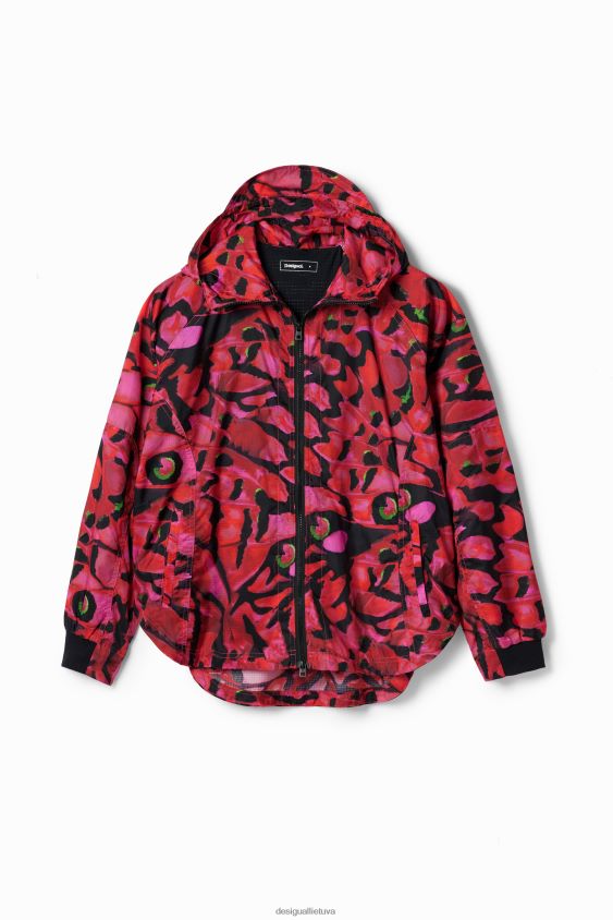 Desigual moterys trumpa sportinė striukė su drugeliais apranga S606BV235