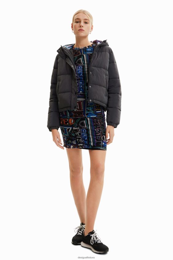 Desigual moterys vaivorykštė paminkštinta trumpa striukė apranga S606BV660