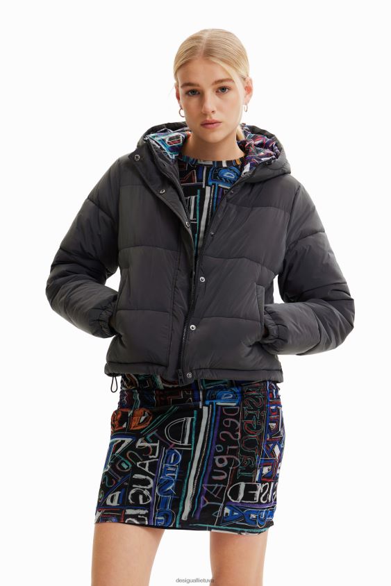 Desigual moterys vaivorykštė paminkštinta trumpa striukė apranga S606BV660