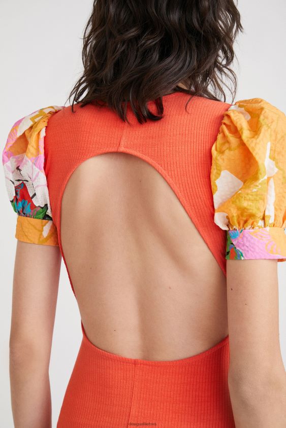 Desigual moterys Midi suknelė su nugara iškirpte apranga S606BV1073