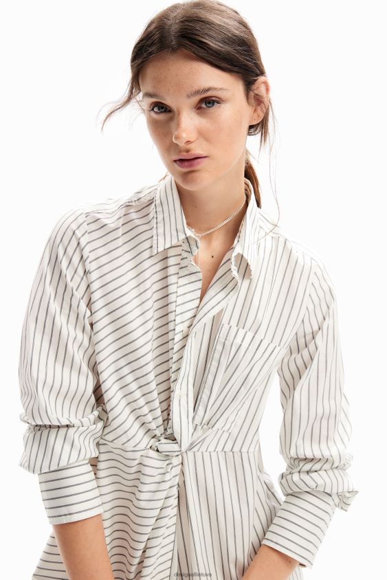 Desigual moterys dryžuota midi marškinėlių suknelė apranga S606BV226