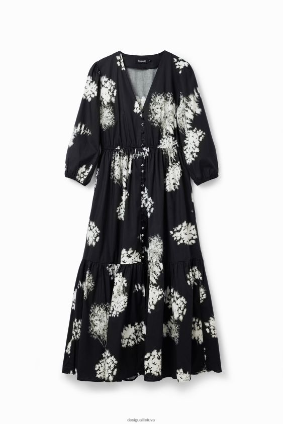 Desigual moterys gėlėta midi marškinėlių suknelė apranga S606BV139