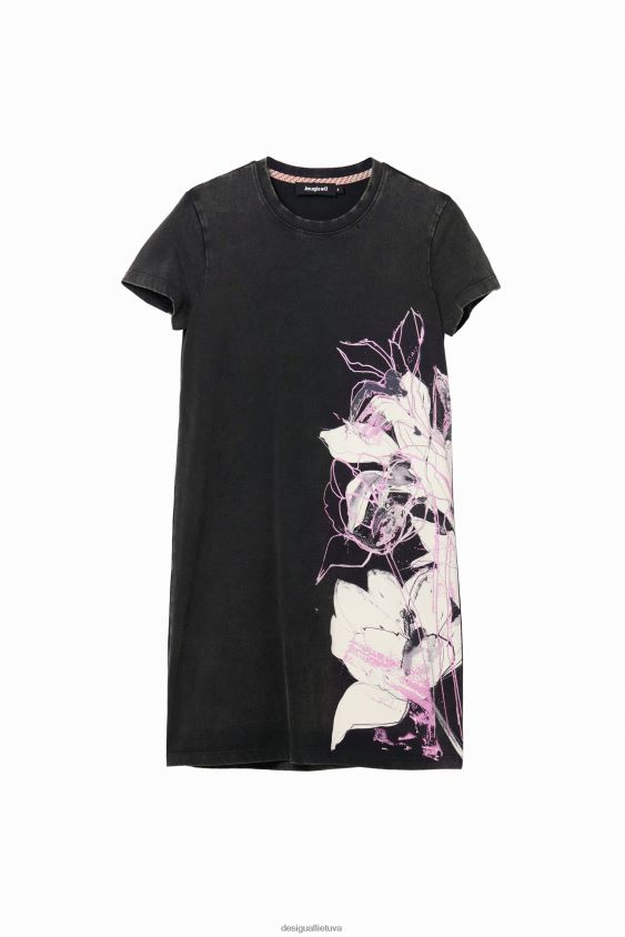 Desigual moterys gėlėta mini marškinėlių suknelė apranga S606BV824