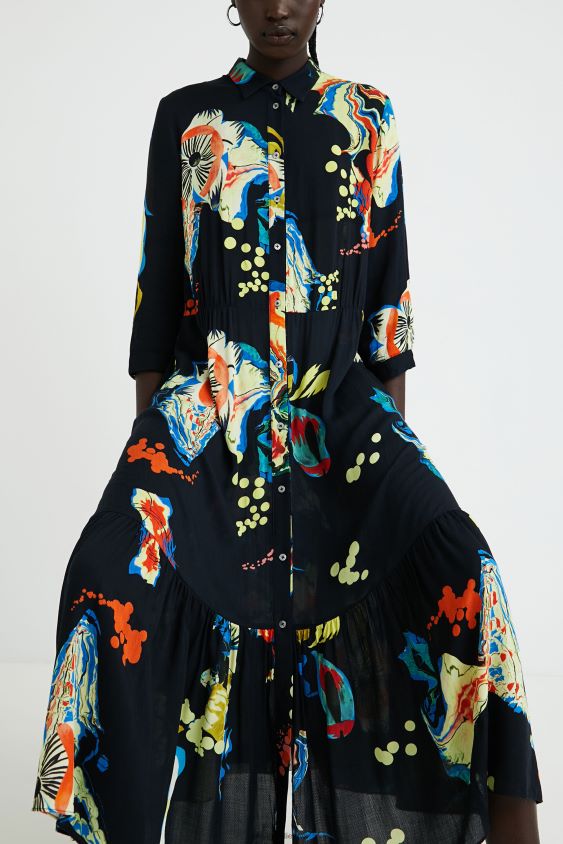Desigual moterys ilgų raštų marškinėlių suknelė apranga S606BV1056