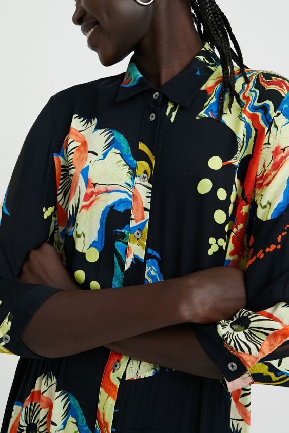 Desigual moterys ilgų raštų marškinėlių suknelė apranga S606BV1056