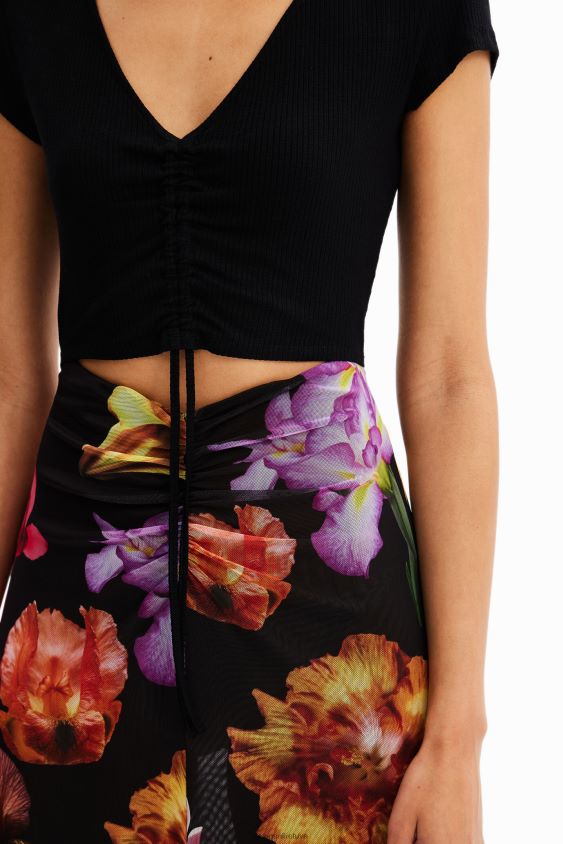 Desigual moterys m. christian Lacroix derinio gėlėta ilga suknelė apranga S606BV356