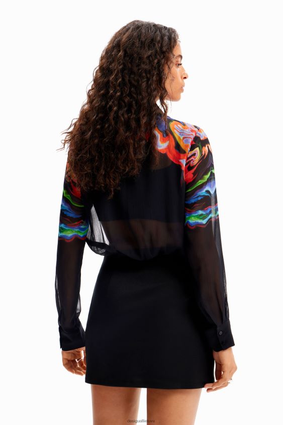 Desigual moterys m. christian Lacroix derinio trumpa suknelė apranga S606BV13