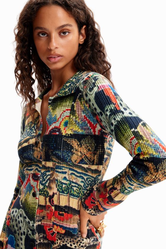 Desigual moterys m. christian Lacroix gobeleno midi suknelė apranga S606BV272