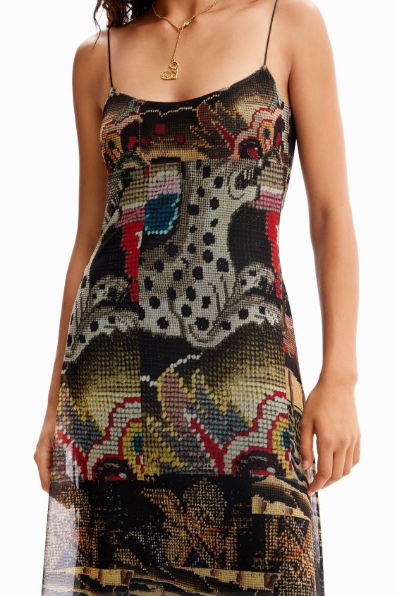 Desigual moterys m. christian Lacroix gobeleno midi suknelė apranga S606BV91