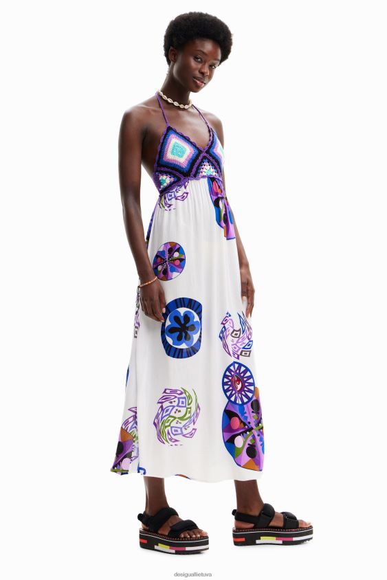 Desigual moterys m. christian Lacroix ilga nerta suknelė apranga S606BV523