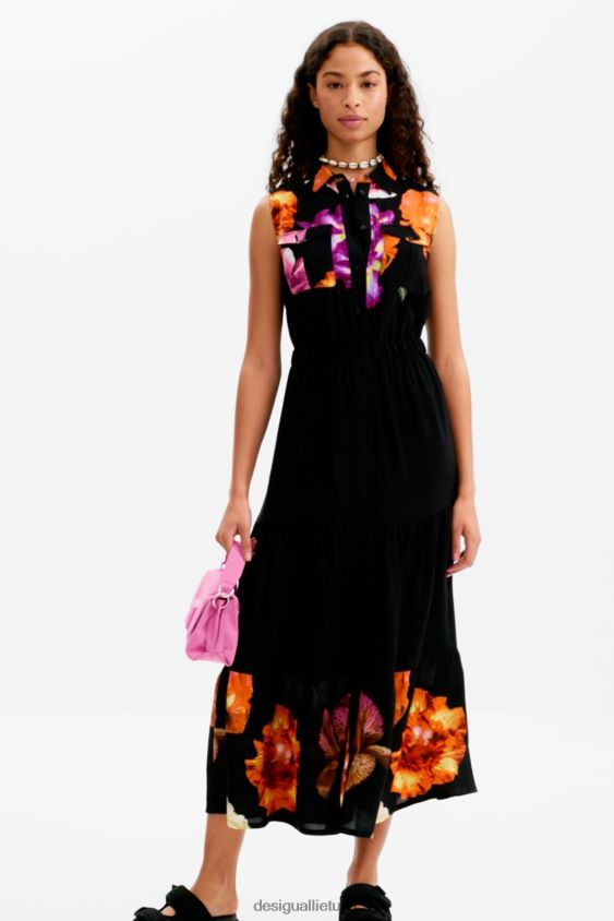 Desigual moterys m. christian Lacroix ilgi gėlėti marškiniai apranga S606BV35