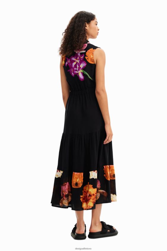 Desigual moterys m. christian Lacroix ilgi gėlėti marškiniai apranga S606BV35