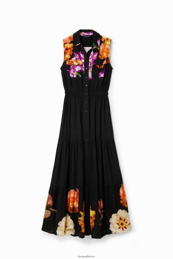 Desigual moterys m. christian Lacroix ilgi gėlėti marškiniai apranga S606BV35