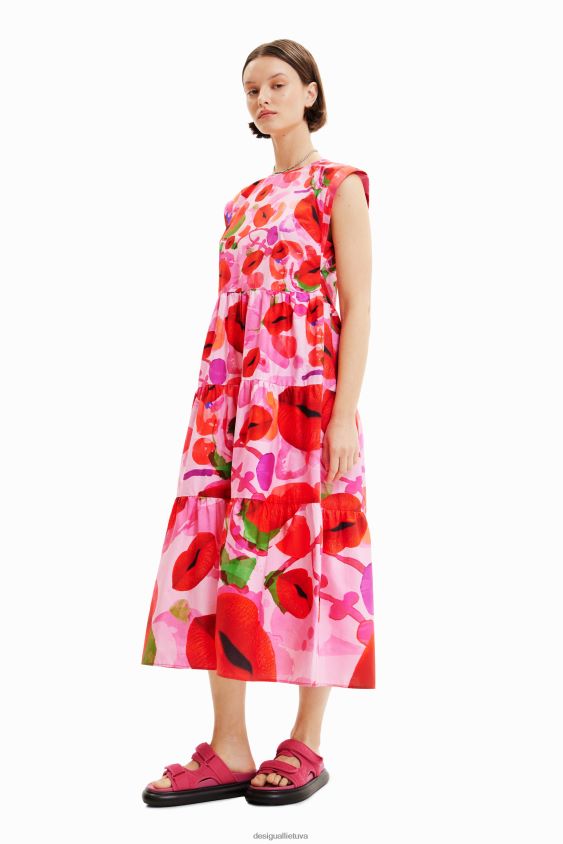 Desigual moterys m. christian Lacroix lūpų suknelė apranga S606BV283
