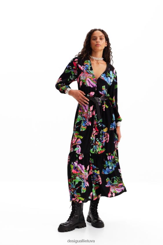 Desigual moterys m. christian Lacroix midi marškinėlių suknelė apranga S606BV135
