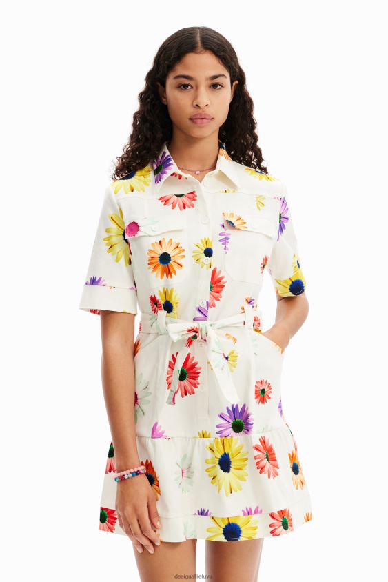 Desigual moterys m. christian Lacroix trumpų gėlių marškinių suknelė apranga S606BV120