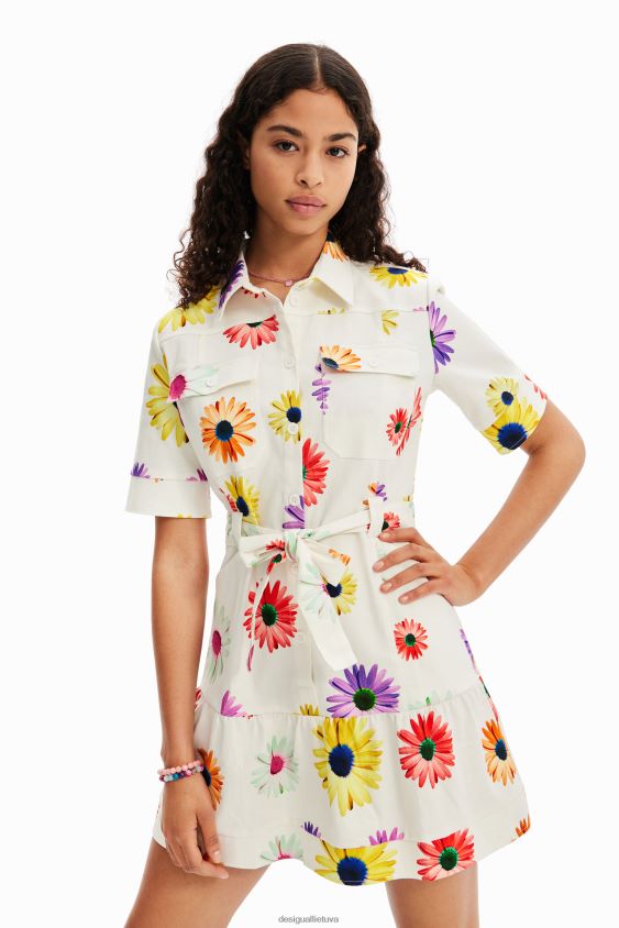 Desigual moterys m. christian Lacroix trumpų gėlių marškinių suknelė apranga S606BV120