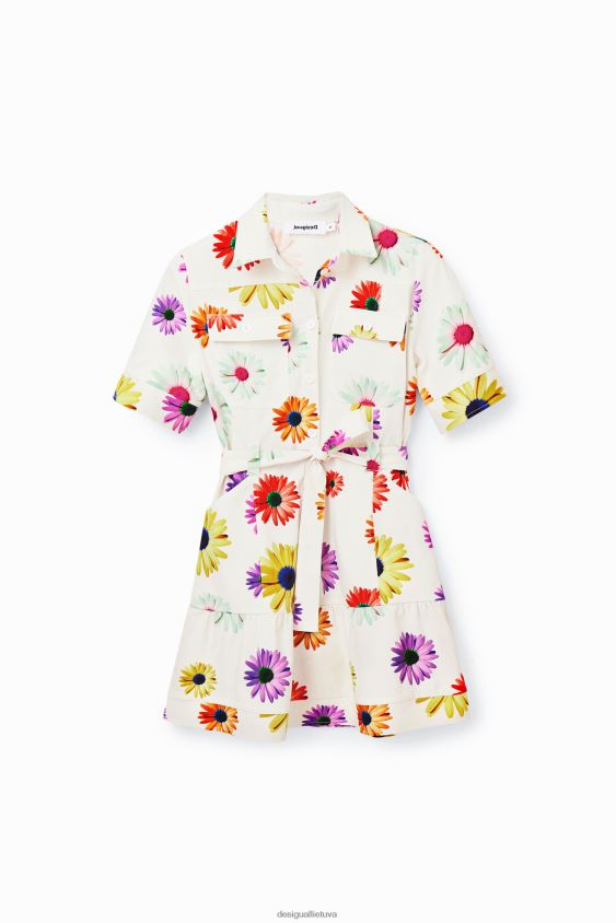 Desigual moterys m. christian Lacroix trumpų gėlių marškinių suknelė apranga S606BV120