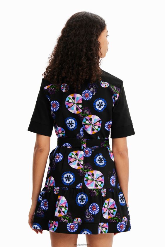 Desigual moterys m. christian Lacroix trumpų rutulinių marškinių suknelė apranga S606BV53
