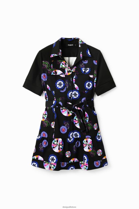 Desigual moterys m. christian Lacroix trumpų rutulinių marškinių suknelė apranga S606BV53