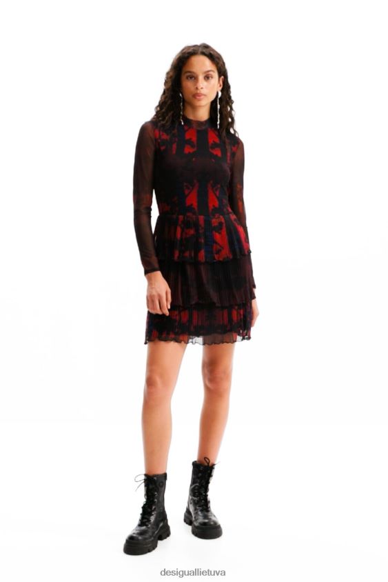 Desigual moterys m. christian Lacroix trumpa klostuota suknelė apranga S606BV839