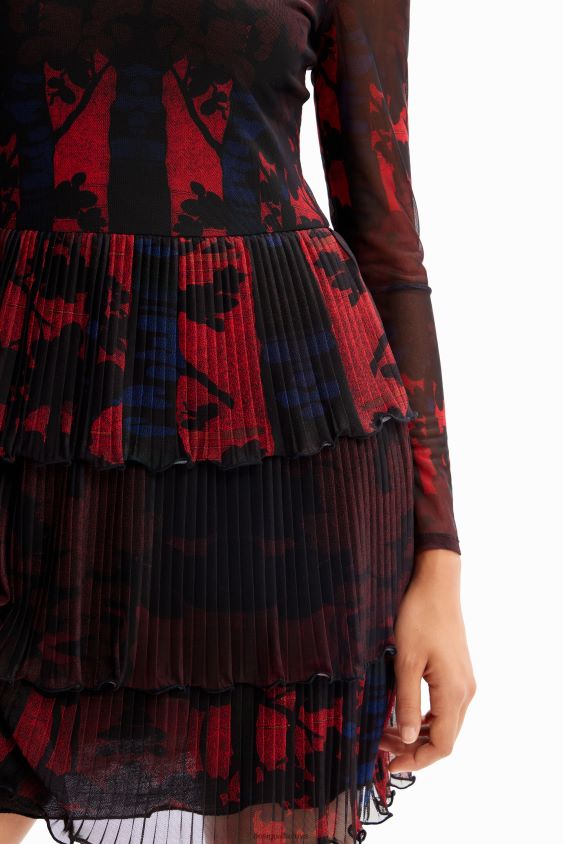 Desigual moterys m. christian Lacroix trumpa klostuota suknelė apranga S606BV839