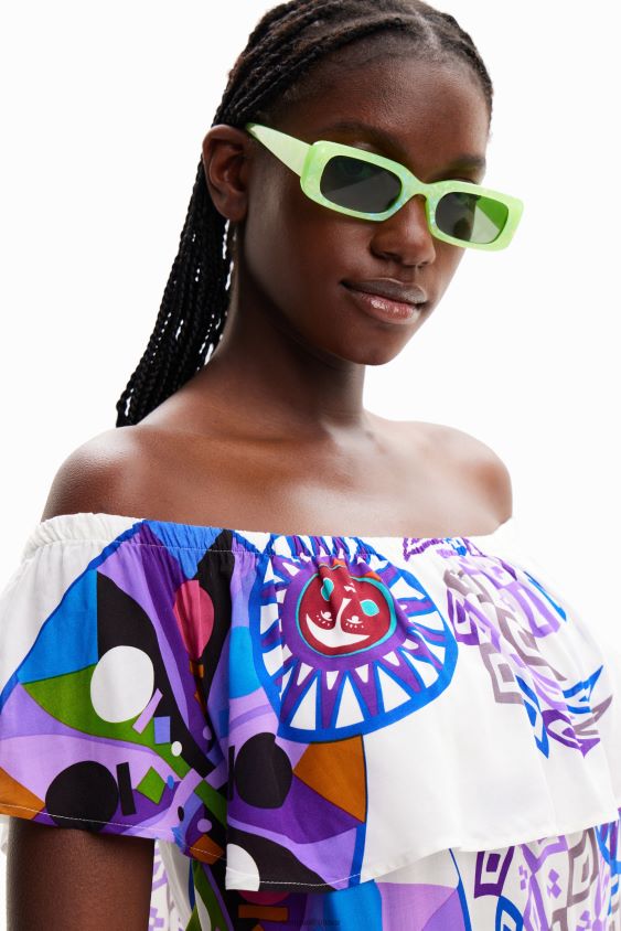 Desigual moterys m. christian Lacroix trumpa raukinių suknelė apranga S606BV497