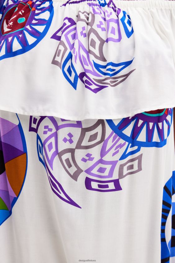 Desigual moterys m. christian Lacroix trumpa raukinių suknelė apranga S606BV497