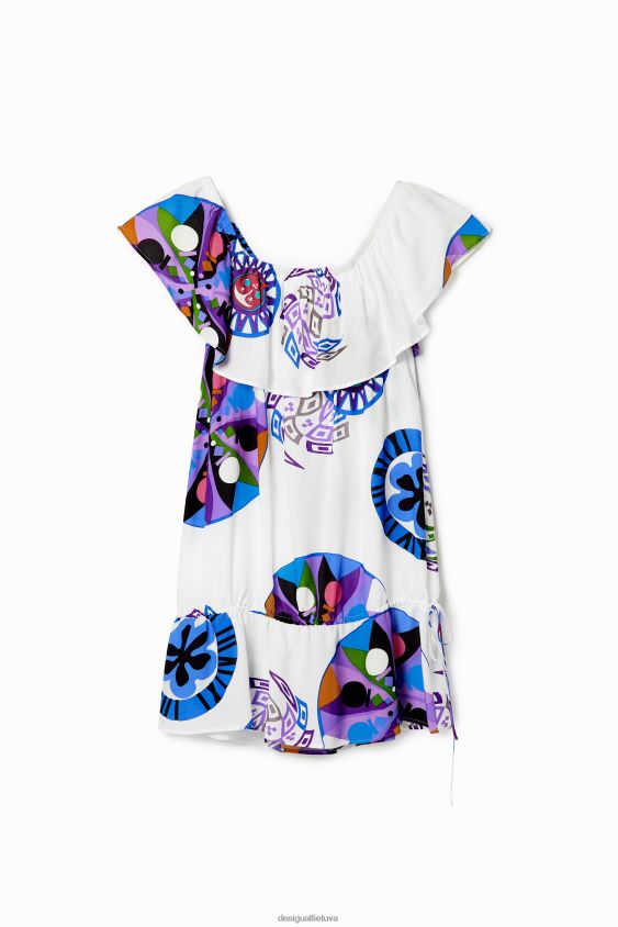 Desigual moterys m. christian Lacroix trumpa raukinių suknelė apranga S606BV497