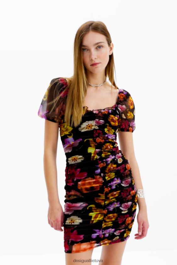 Desigual moterys m. christian Lacroix trumpa rumbuota suknelė apranga S606BV625