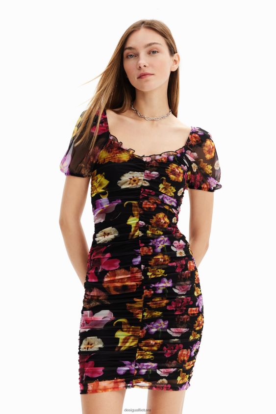 Desigual moterys m. christian Lacroix trumpa rumbuota suknelė apranga S606BV625